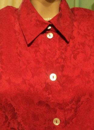 100% шовковая блуза 🌺💚 . оверсайз. роскошный цвет. винтаж3 фото