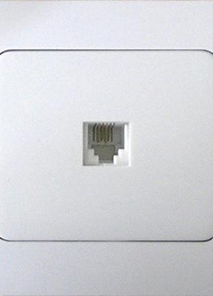 Розетка e.install.stand.814p1+f.cer телефонная одинарная с рамкой