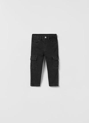 Джинси карго на дівчинку від zara розмір 2-3 роки 98см.