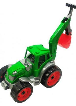 Трактор с ковшом технок (зелений)1 фото