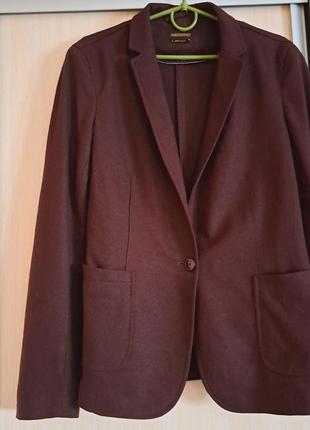 Жакет massimo dutti цвета марсала, размер м.