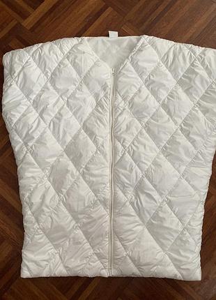 Нова біла стьобана жилетка плед ковдра на флісі ikea l-xl швеція 🇸🇪