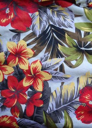 Рубашка гавайская primark regular fit cotton гавайка яркая (m)