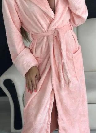 Халат плюшевый женский домашний