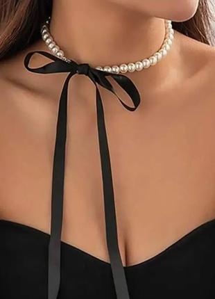 Чокер кольє перли намисто