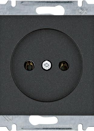 Розетка без заземления lumina черная 16а/230в