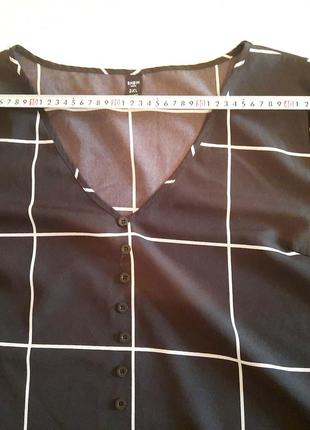 Футболка блуза черная в клетку shein 2xl6 фото