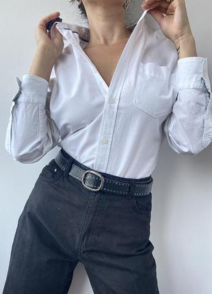 Базовая хлопковая белая рубашка/рубашка marks & spencer