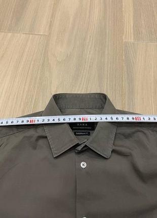 Акция 🎁 стильная рубашка zara superslim fit цвета хаки h&amp;m asos4 фото