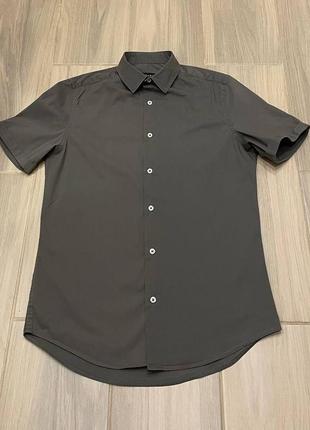 Акция 🎁 стильная рубашка zara superslim fit цвета хаки h&amp;m asos2 фото