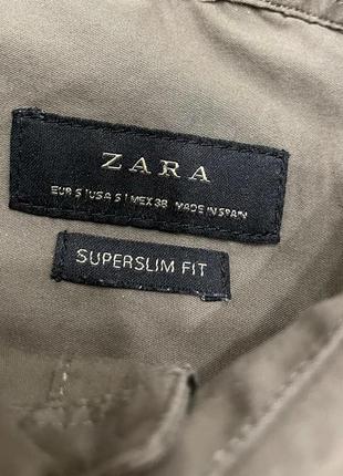 Акция 🎁 стильная рубашка zara superslim fit цвета хаки h&amp;m asos3 фото