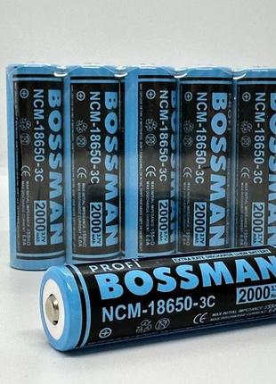Акумулятор li-ion 3.7v 2000mah ncm-18650-n bossman profi