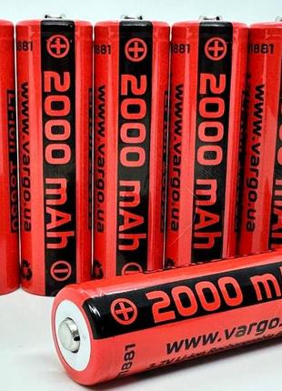 Акумулятор 18650 li-ion 3.7v 2000mah vargo