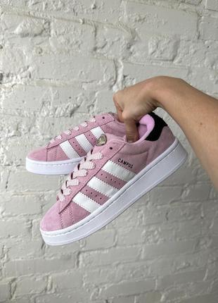 Замшеві кросівки adidas campus 00s bliss lilac black
