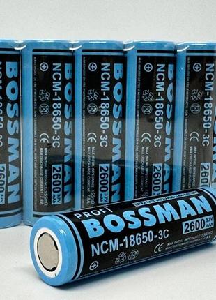 Акумулятор li-ion 3.7v 2600mah плоский плюс bossman profi