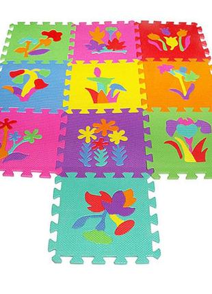 Детский игровой коврик мозаика растения m 0386  материал eva от lamatoys
