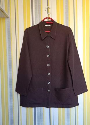 Рубашка р.14 (евро р.42) marks & spencer льняная блуза лен рубашка