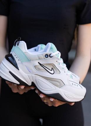 Кросівки nike m2k tekno white black mint1 фото