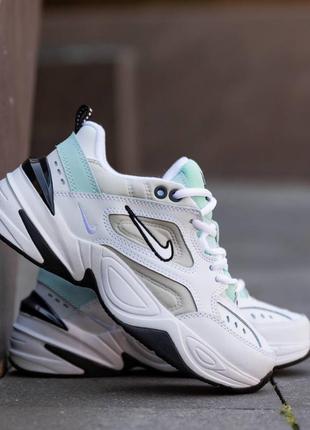 Кроссовки nike m2k tekno white black mint6 фото