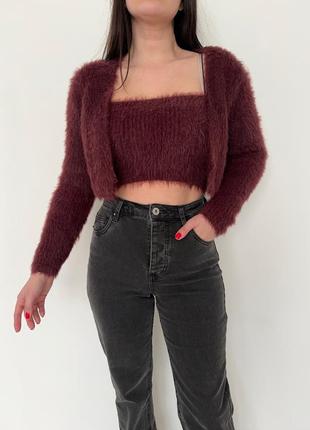 Прикольний топ з кардиганом zara