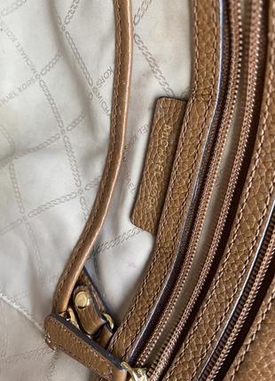 Сумка тоут бежевая michael kors6 фото