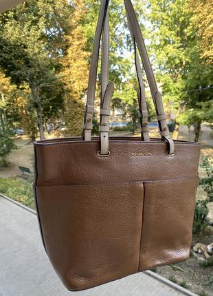 Сумка тоут бежевая michael kors2 фото