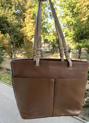 Сумка тоут бежевая michael kors3 фото