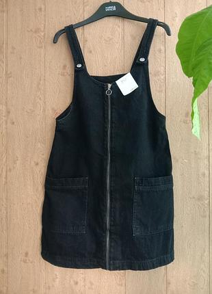 Сарафан джинсовый черный 5