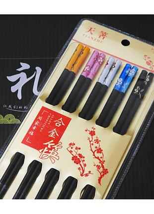 Палочки для еды 5 пар 24см. язык цветов палочки для еды приборы японской кухни