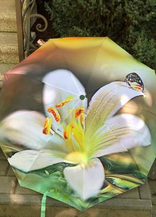 Зонт женский с цветами5 фото