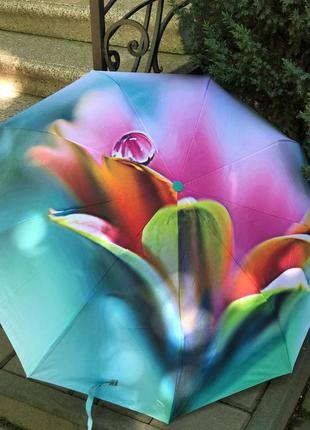Зонт женский с цветами4 фото