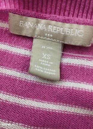 Практичная качественного состава кофточка в полоску американского бренда banana republic7 фото