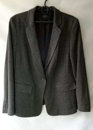 Жіночий піджак однобортний приталений сірий