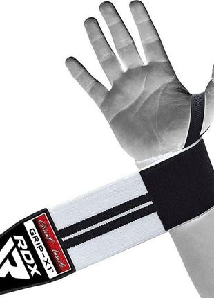 Бинти для зап'ясть (кистьові бинти) rdx w2 gym wrist wraps black/white plus