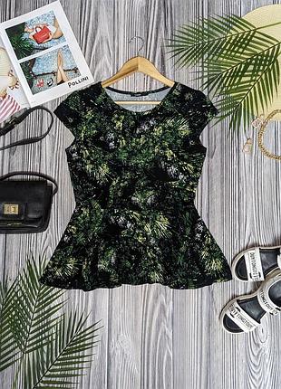 Яркая футболка с баской из вискозы george #287