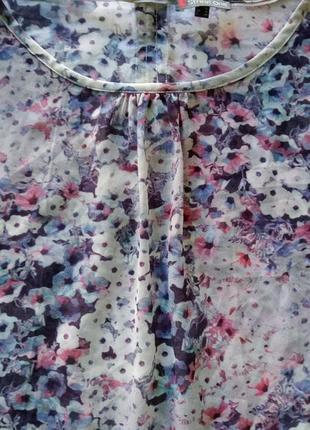 Туника блуза шифон цветочный принт5 фото