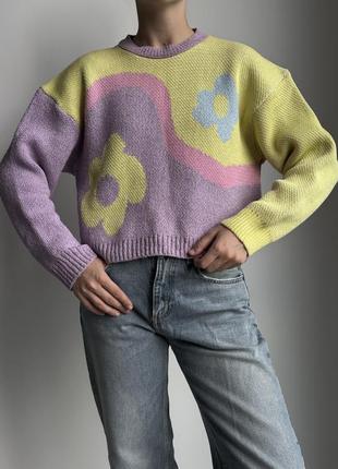 Светр zara з принтом