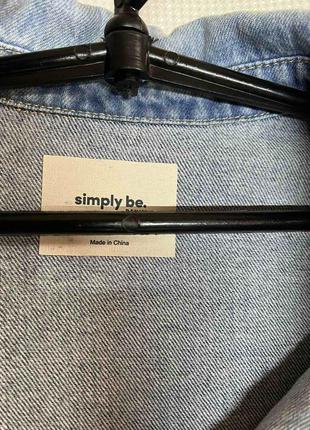 Бомбезная джинсовая рубашка на пышные формы simply be…4 фото