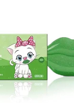 Гідрогелеві патчі для губ sersanlove cucumber hydrauling repair lip mask з екстрактом огірка 20 шт ученка