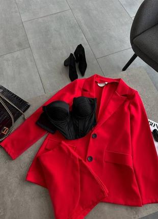 Роскошный костюм в стиле old money пиджак и юбка шорты деловой комплект женский