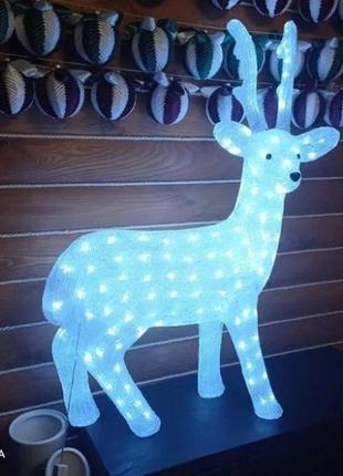 Led олень большой акриловый высота 100 см