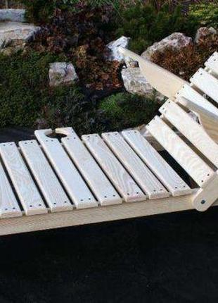 Дерев'яний шезлонг lounger garden
