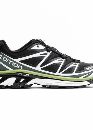 Salomon xt-6 black green lime2 фото