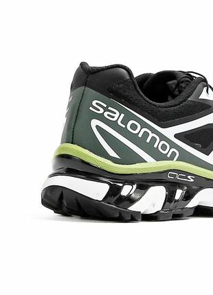 Salomon xt-6 black green lime7 фото