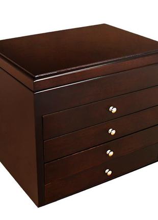 Шкатулка для ювелирных украшений бижутерии коричневая eae