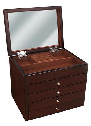 Шкатулка для ювелирных украшений бижутерии коричневая eae