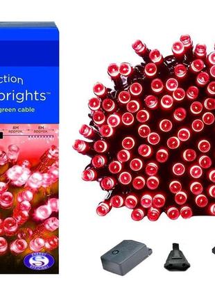 Новогодняя гирлянда 300 led, ip44, длина 24 м, красный свет супер цена eae