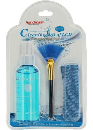 Универсальный чистящий набор handboss cleaning screen kit 3in1, 100ml, brush, microfiber (fh-hb010e)