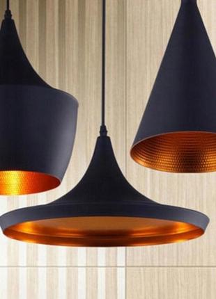Світлодіодна лофт лампа, edison żyrandol nordic чорне золото