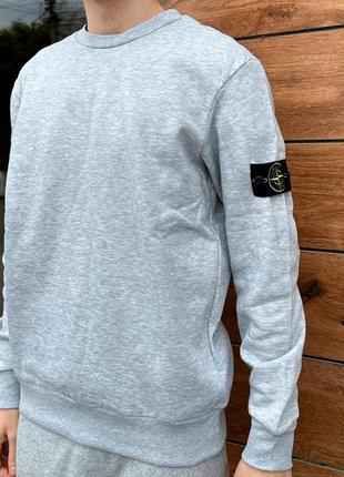Свитшот stone island серый